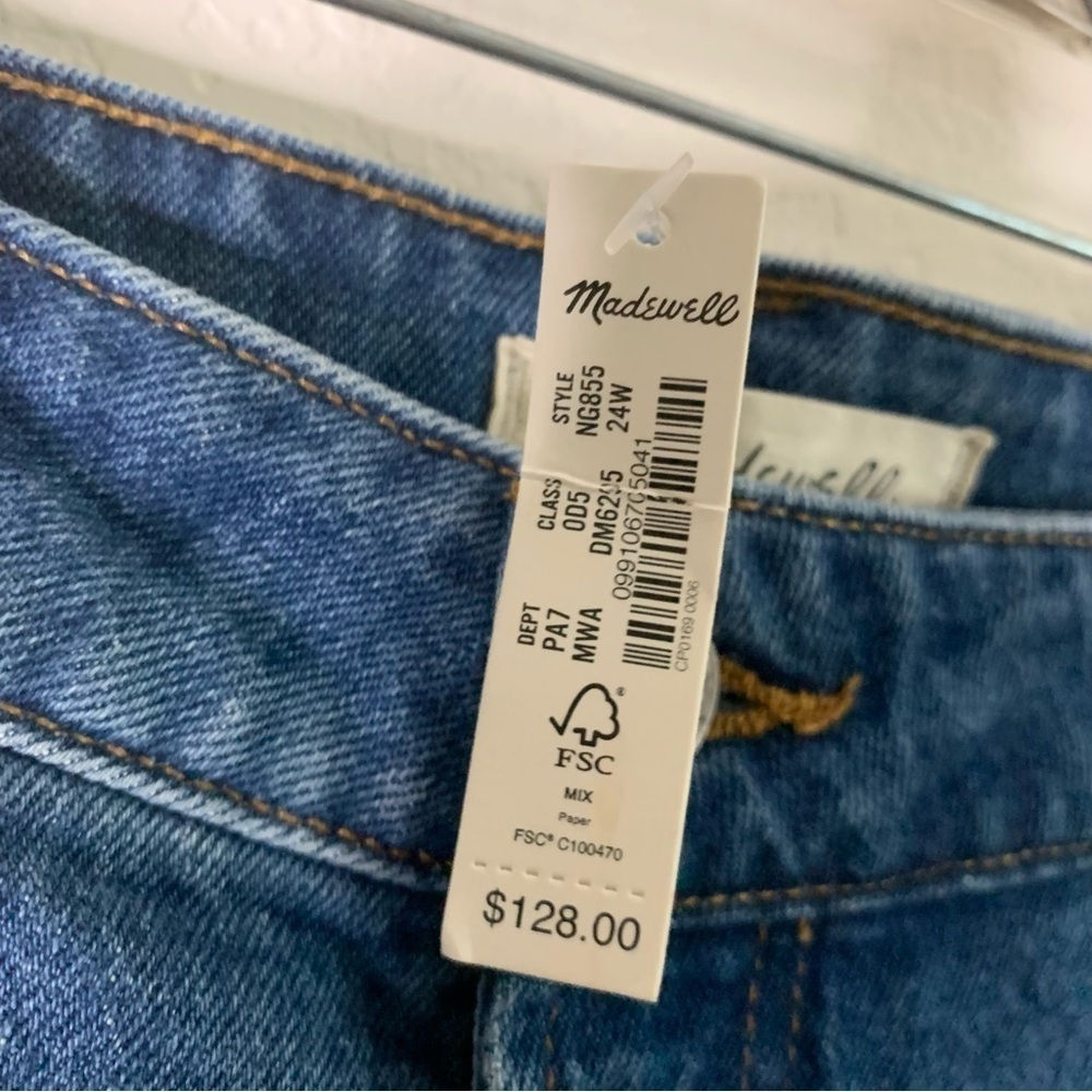 Madewell womens blue curvy perfect vintage straight jeans 24W NEW - Picture 5 of 12